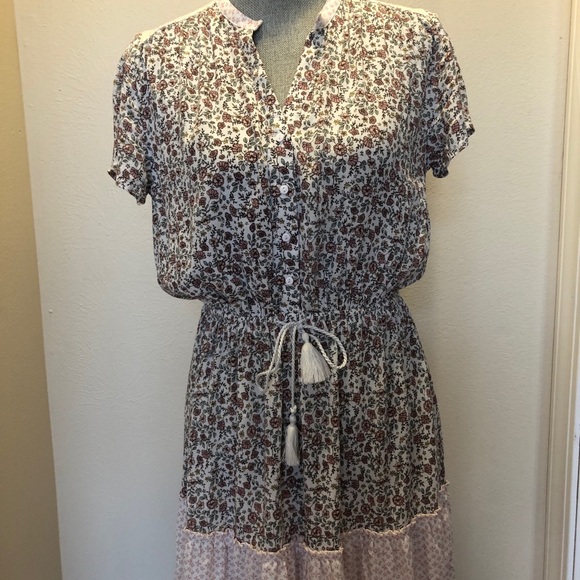 NWOT  H&M White and Floral Pattern Dress S - Picture 2 of 6